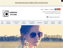 Tablet Screenshot of harrisoneyecare.net